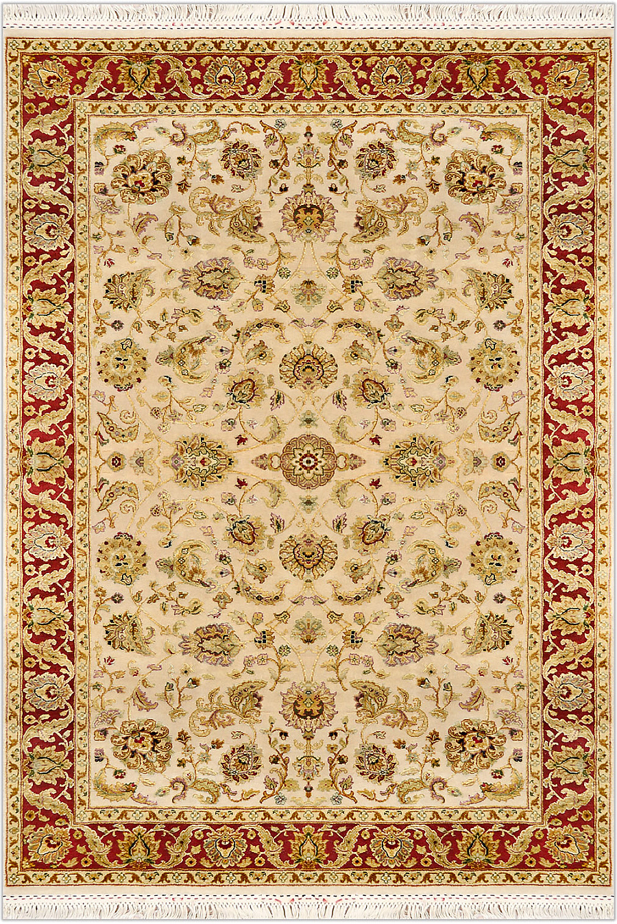 Индийский Rajastan ковер №1917 183x122cm из шелка и шерсти