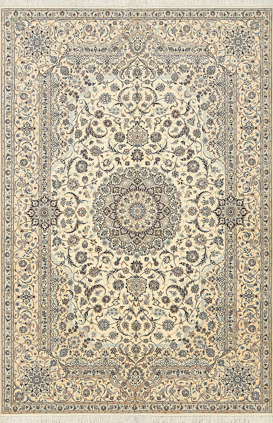 Персидский Nain ковер №1869 304x204cm из шелка и шерсти