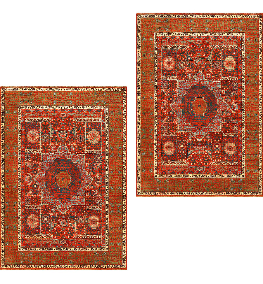 Шерстяной Индийский ковер Mamluk №1118 183x125cm