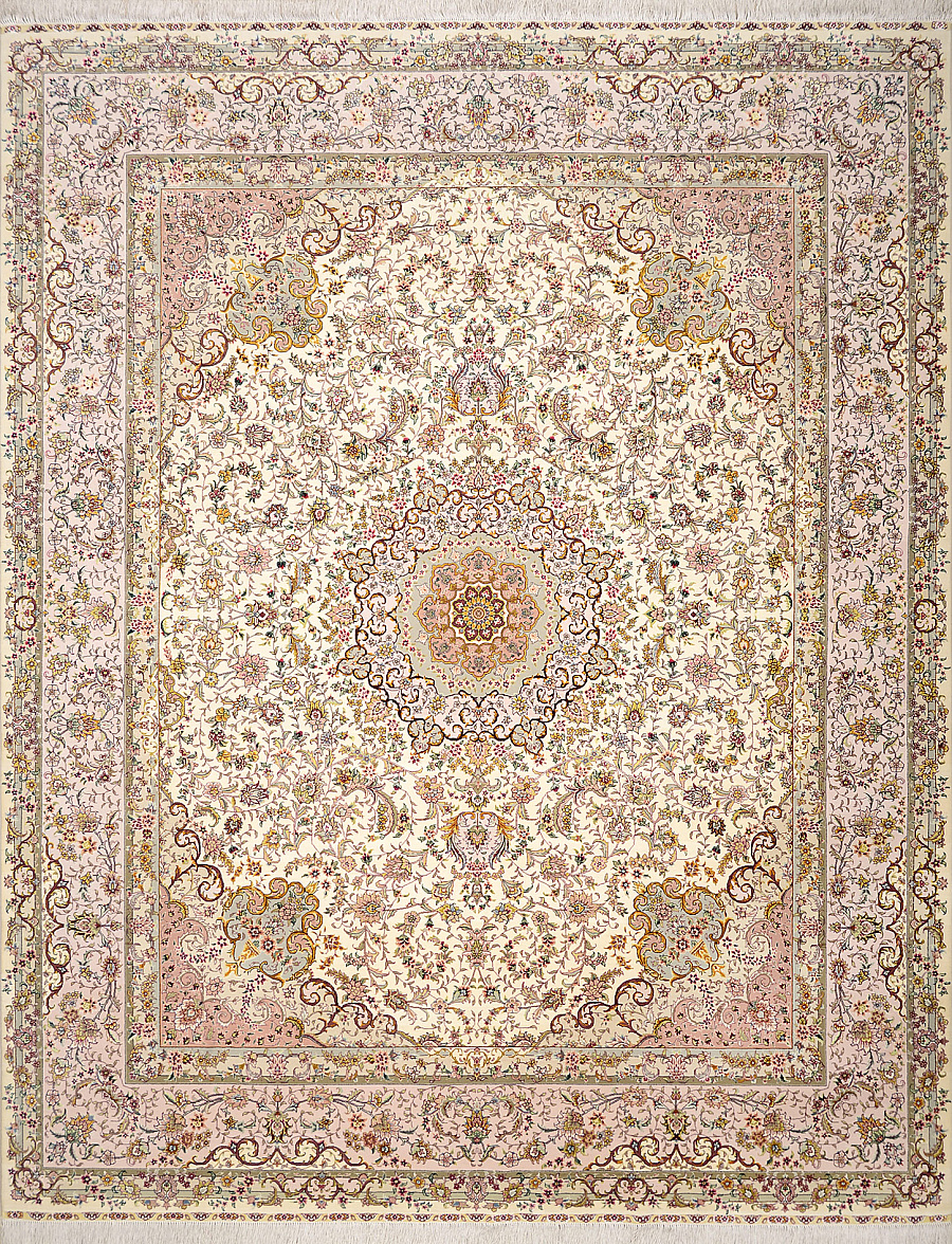 Турецкий Hereke ковер №3586 308x246cm из шелка и шерсти