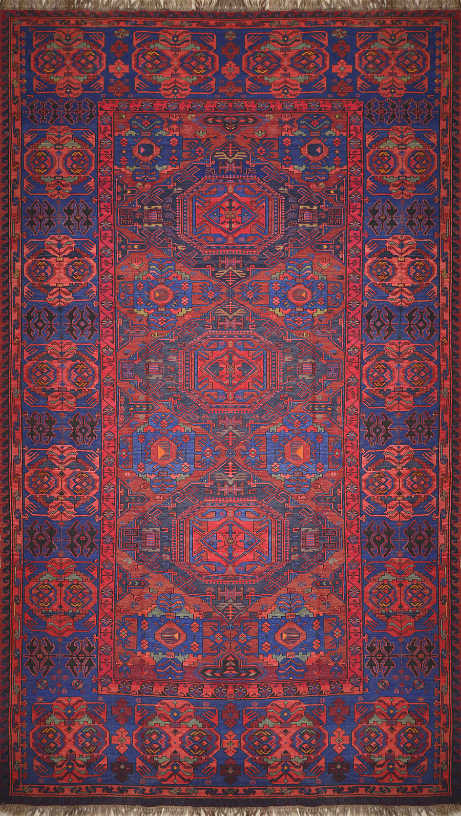 Безворсовый Дагестанский ковер Sumakh №3561 420x220cm из шерсти