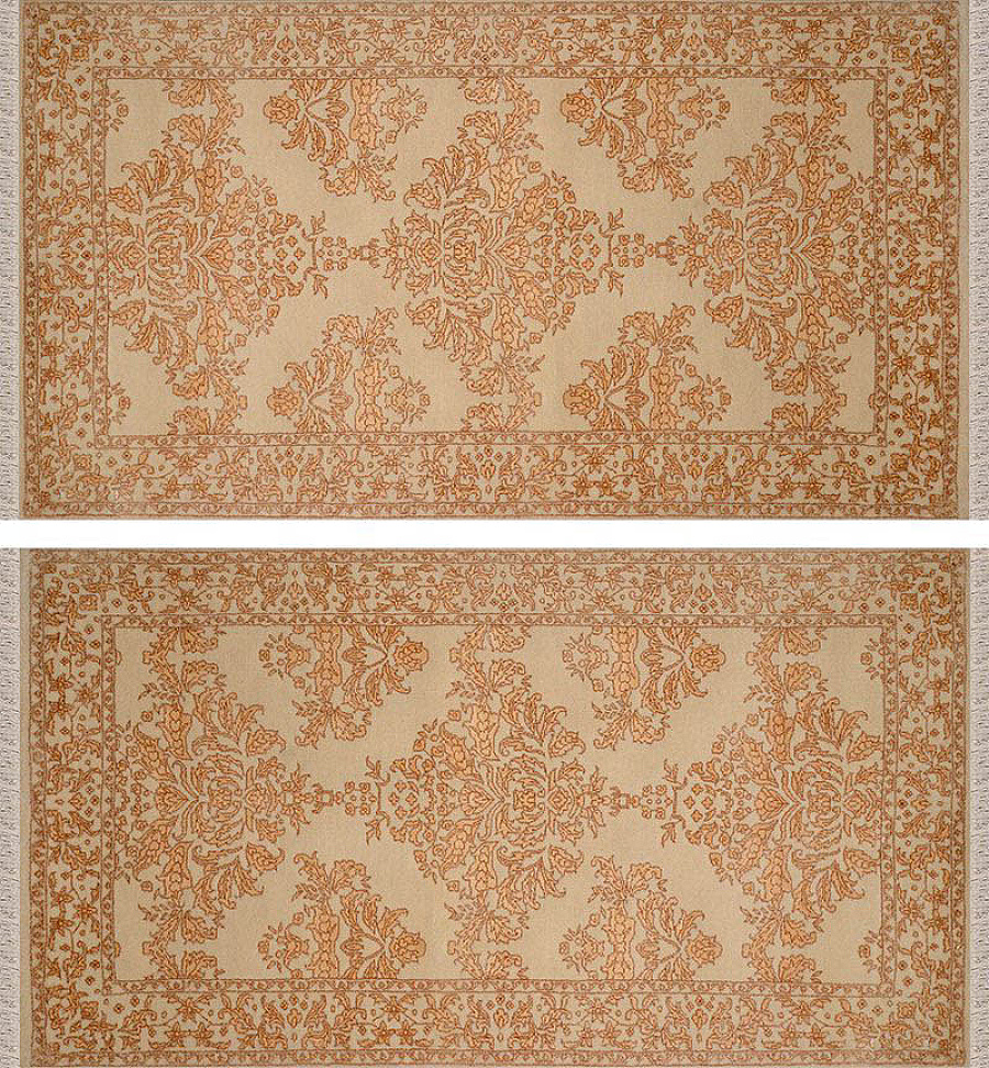 Современный Индийский ковер Damask №2235 157x91cm из шерсти и шелка в стиле неоклассика