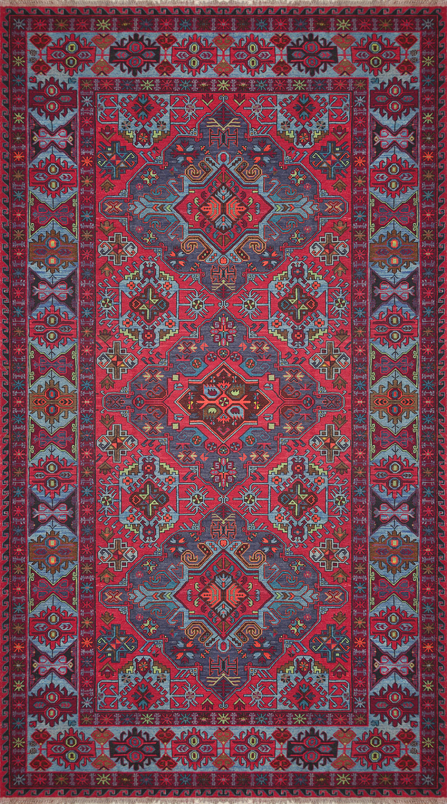 Безворсовый Дагестанский ковер Sumakh №3545 400x237cm из шерсти