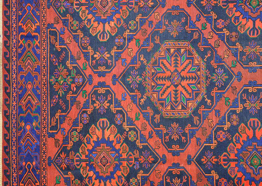 Дагестанский ковер SUMAKH безворсовый Прямоугольный 400x265cm фото крупным планом