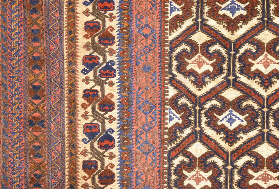 Пакистанский ковер Килим - ковер безворсовый Прямоугольный 257x197cm фото крупным планом