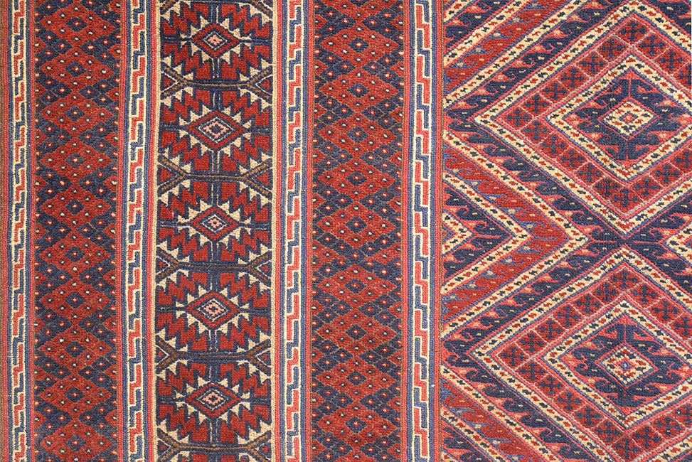 Персидский ковер SUZANI безворсовый Прямоугольный 283x191cm фото крупным планом