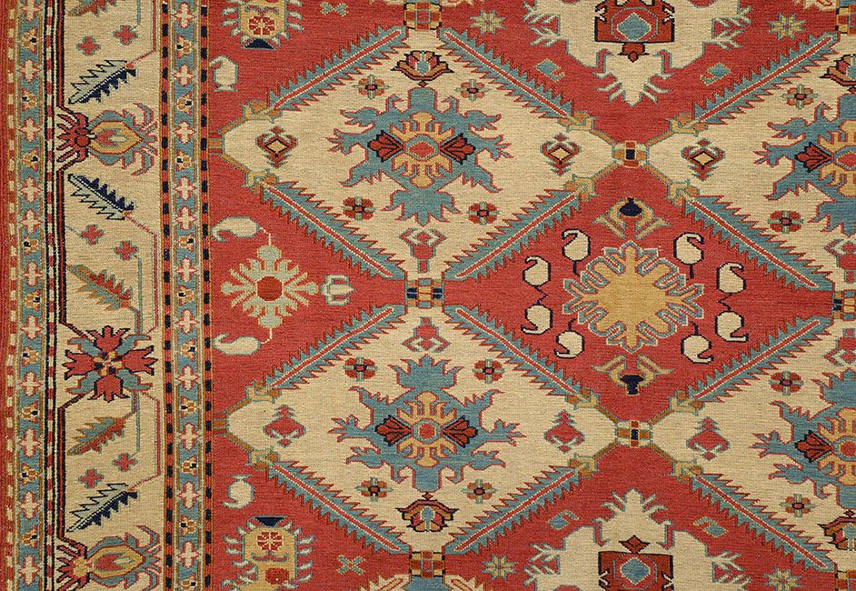 Пакистанский ковер SUMAKH безворсовый Прямоугольный 207x148cm фото крупным планом