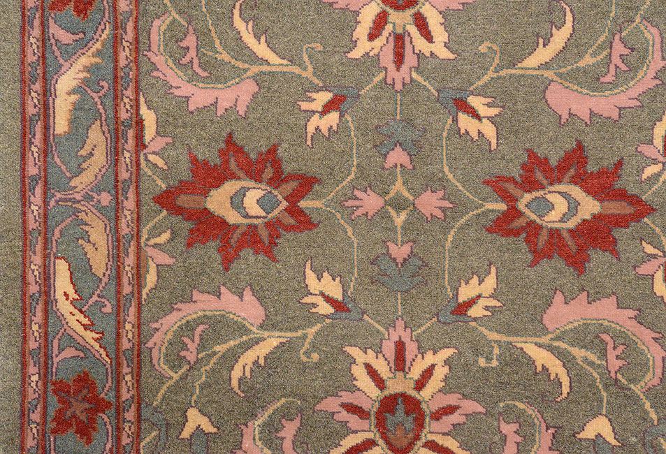 Пакистанский ковер USHAK шерстяной Прямоугольный 150x100cm фото крупным планом