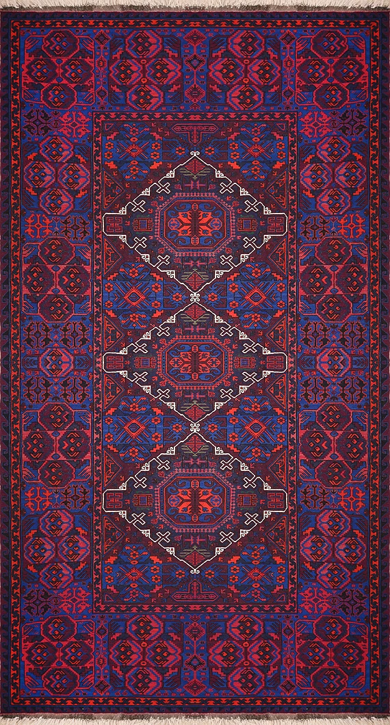 Безворсовый Дагестанский ковер Sumakh №3790 400x234cm из шерсти