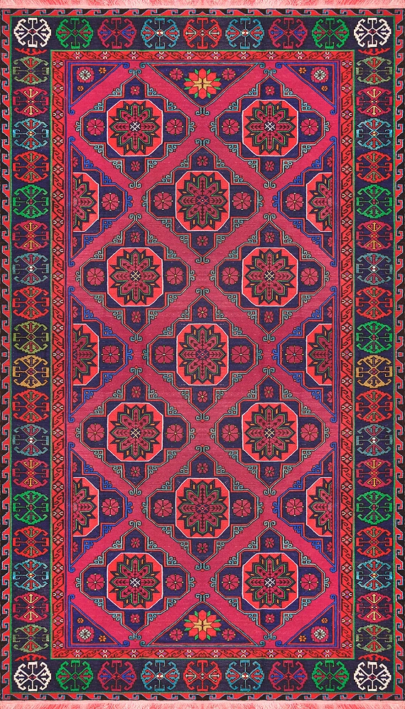 Безворсовый Дагестанский ковер Sumakh №3797 352x210cm из шерсти