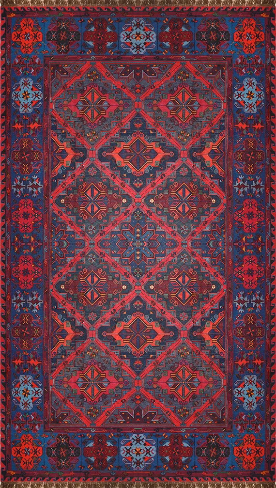 Безворсовый Дагестанский ковер Sumakh №3801 381x233cm из шерсти