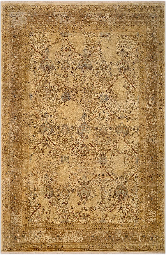 Современный Индийский ковер Manipur №2588 419x280cm из шерсти в стиле неоклассика