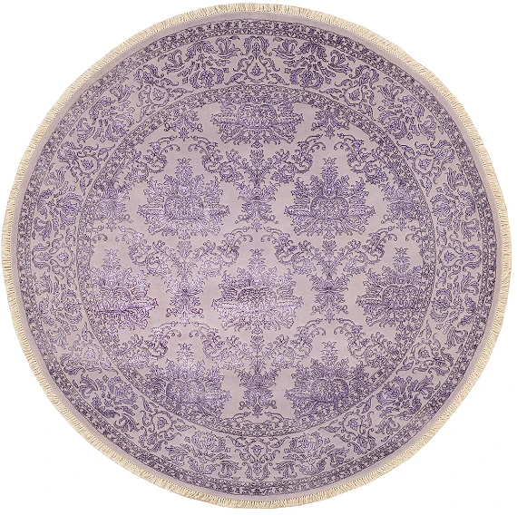 Современный Индийский ковер Damask №2078 202x202cm из шерсти и шелка в стиле неоклассика