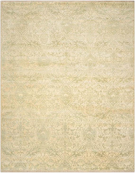 Современный Индийский ковер Arabesque №2085 306x243cm из шерсти и бамб. шелка в стиле неоклассика