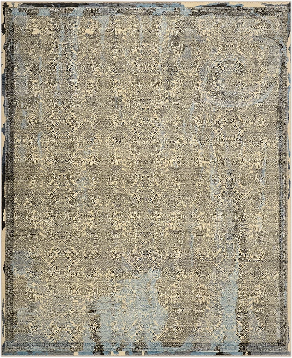 Современный Индийский ковер Moire №1160 299x245cm из шерсти в стиле неоклассика
