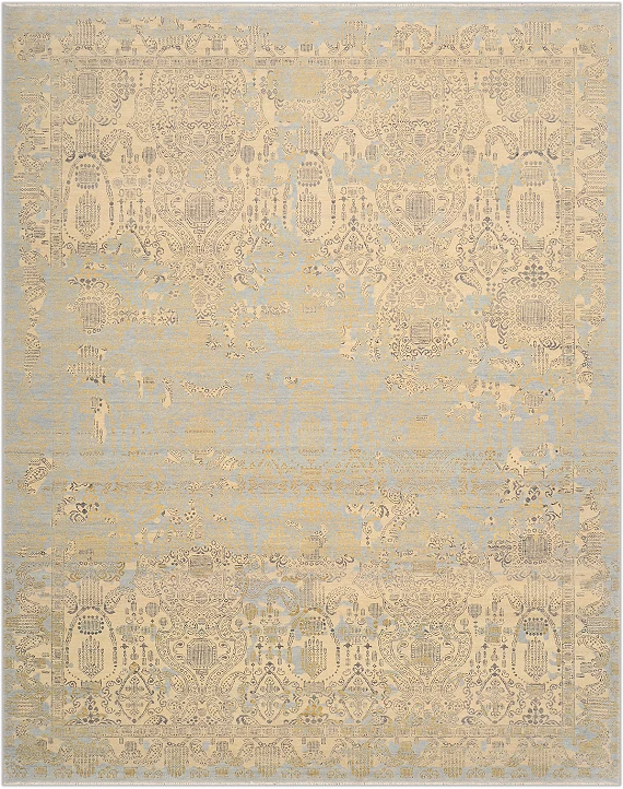 Современный Индийский ковер Shabby Classic №1184 303x241cm из шерсти в стиле неоклассика