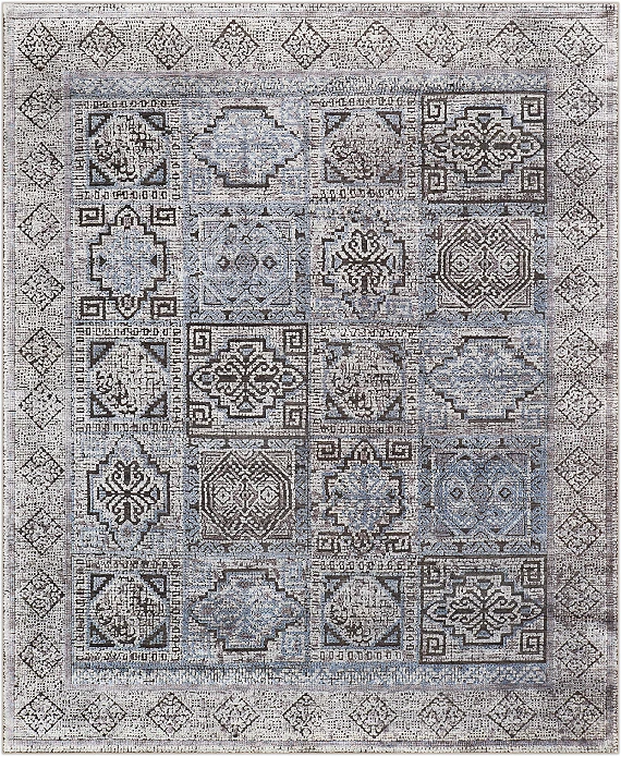 Современный Индийский ковер Mosaic Bardo №3066 302x243cm из шерсти и шелка в стиле неоклассика