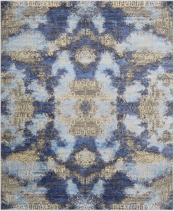 Современный Индийский ковер Arno №3186 302x247cm из шерсти и бамб. шелка в стиле неоклассика