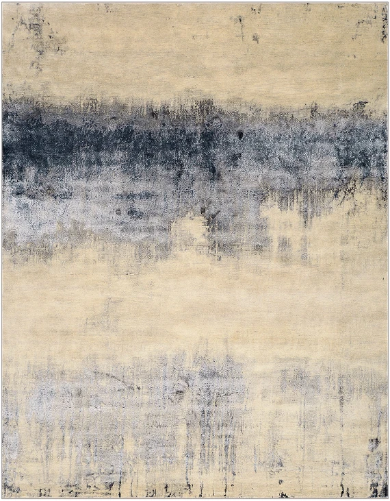 Непальский Lead Haze ковер №3829 301x234cm из шелка и шерсти