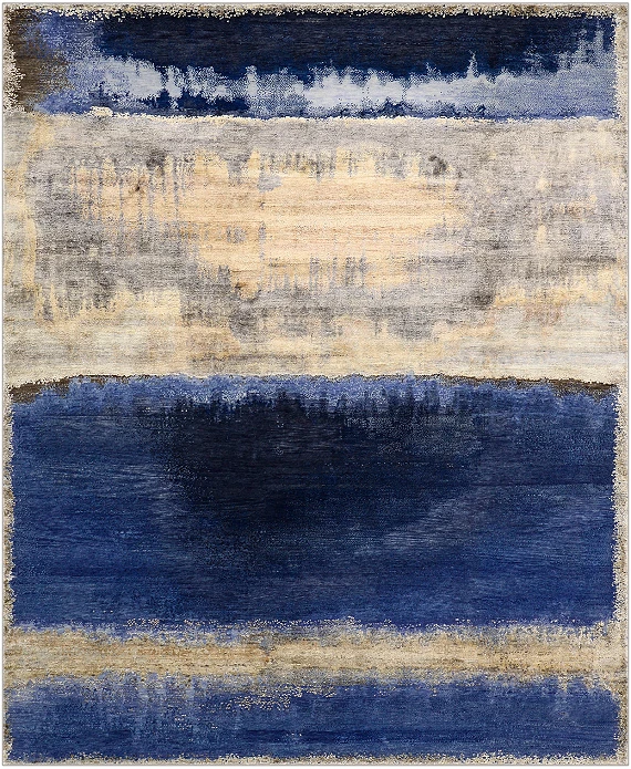 Индийский Sea Voyage ковер №3838 294x240cm из шелка и шерсти