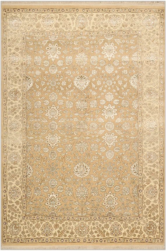 Современный Индийский ковер Rajastan Neo №2165 243x163cm из шерсти и шелка в стиле неоклассика
