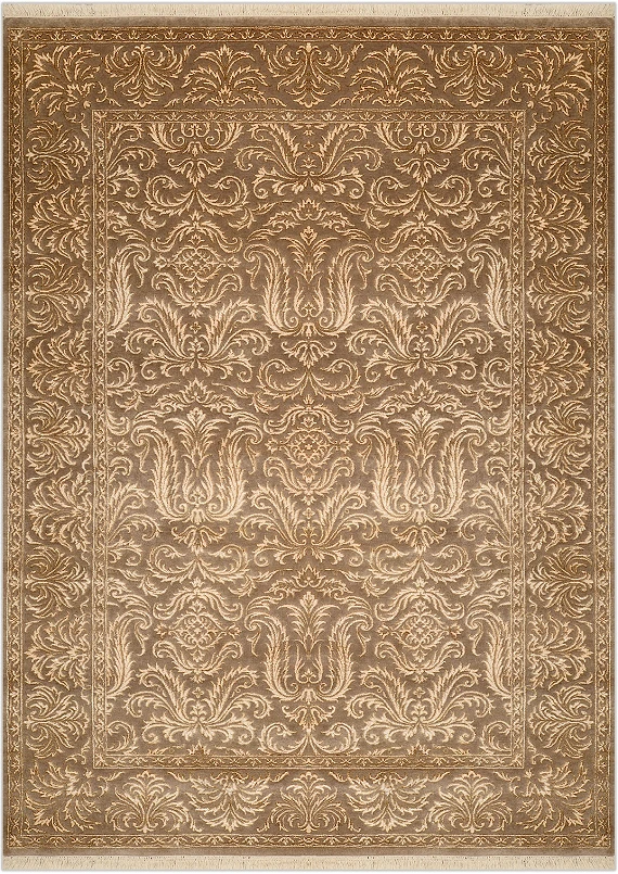 Современный Индийский ковер Damask №2222 240x174cm из шерсти и шелка в стиле неоклассика