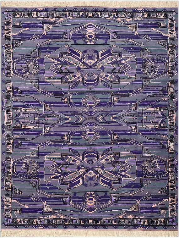 Дагестанский Fusion ковер №3149 290x230cm из шелка и шерсти