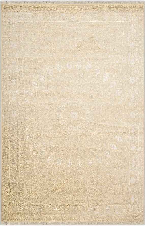 Современный Индийский ковер Gombad Neo №3081 311x202cm из шерсти и шелка в стиле неоклассика