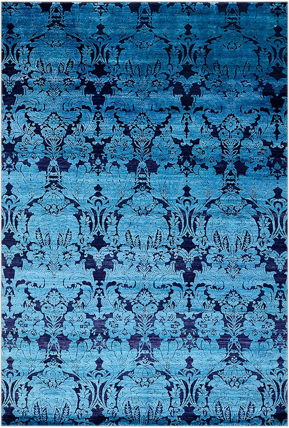 Современный Индийский ковер Avignon №2041 305x206cm из шерсти и бамб. шелка в стиле неоклассика