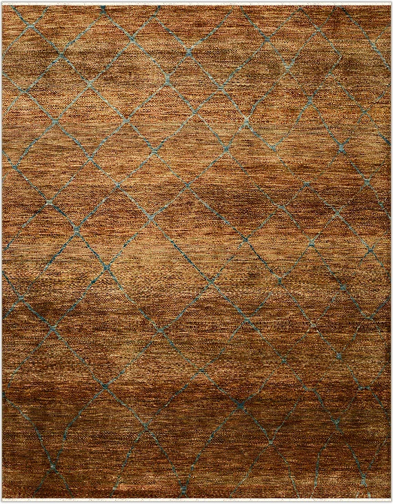 Индийский Tanjer ковер №2877 305x246cm из шелка и шерсти