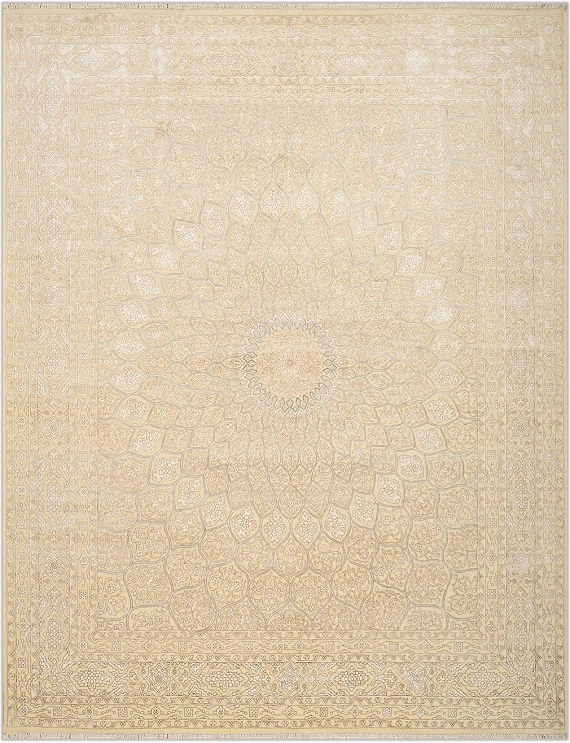 Современный Индийский ковер Gombad Neo №3116 328x250cm из шерсти и шелка в стиле неоклассика