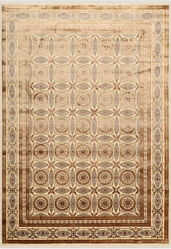 Современный Индийский ковер Empire №2875 350x248cm из шерсти и бамб. шелка в стиле неоклассика