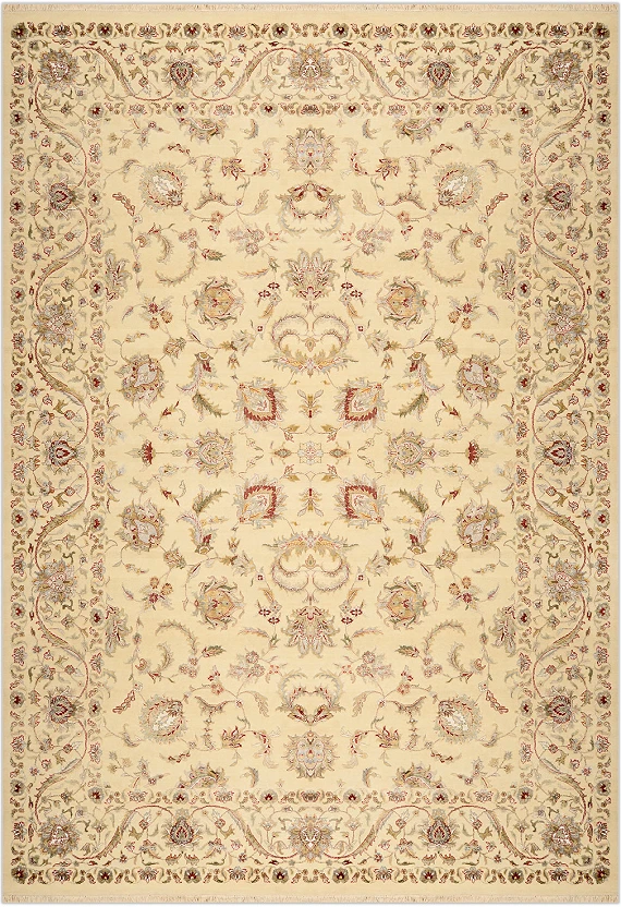 Индийский Tabrizi ковер №2467 358x250cm из шелка и шерсти