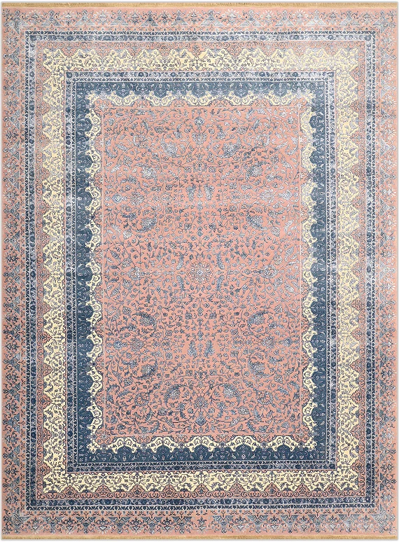 Современный Индийский ковер Renaissance №2564 342x252cm из шерсти и бамб. шелка в стиле неоклассика