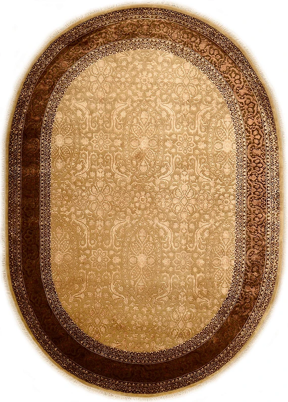 Современный Индийский ковер Renaissance №2218 350x244cm из шерсти и шелка в стиле неоклассика