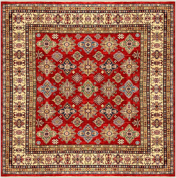 Шерстяной Азербайджанский ковер Kazakh №3879 252x249cm