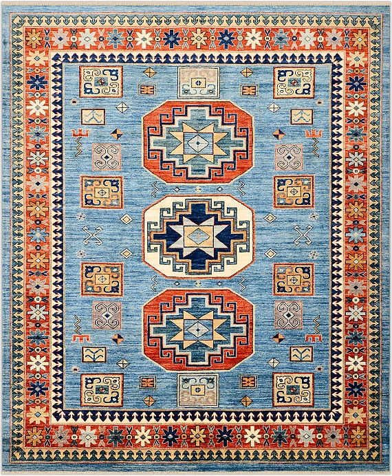 Шерстяной Кавказский ковер Kazakh №3889 299x247cm