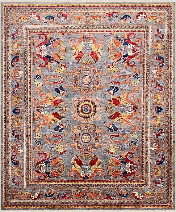 Шерстяной Пакистанский ковер Saltani №3892 298x247cm
