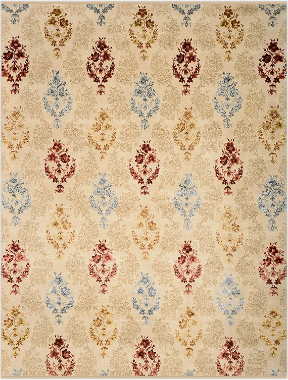 Современный Индийский ковер Diva №2213 361x272cm из шерсти и шелка в стиле неоклассика