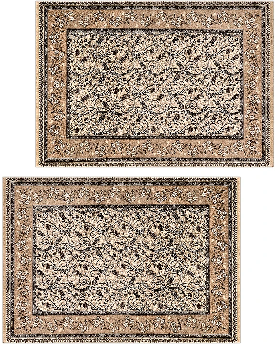 Современный Индийский ковер Lily №1956 214x151cm из шерсти и шелка в стиле неоклассика