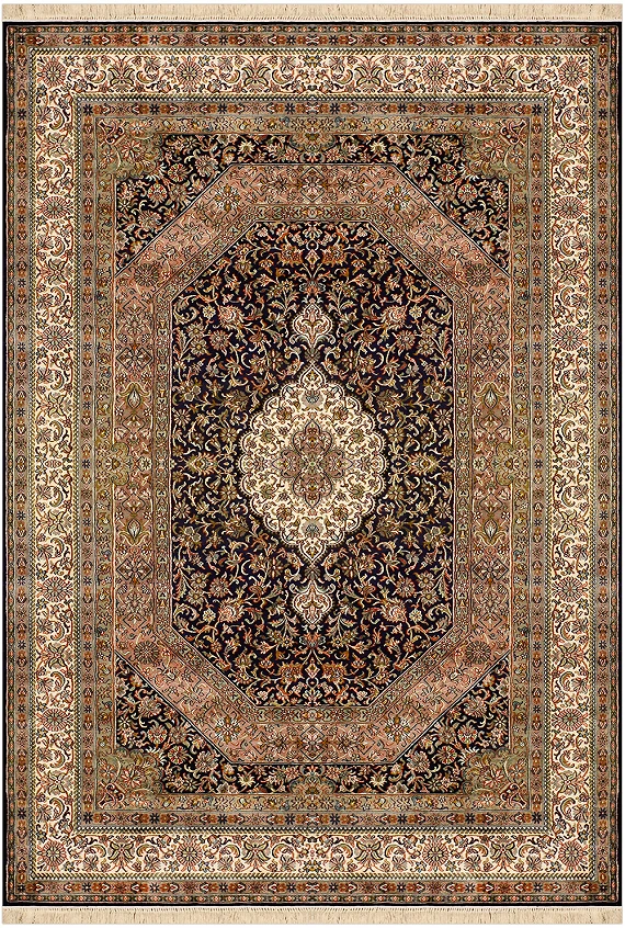 Шелковый Индийский ковер Kashmir №2829 185x128cm