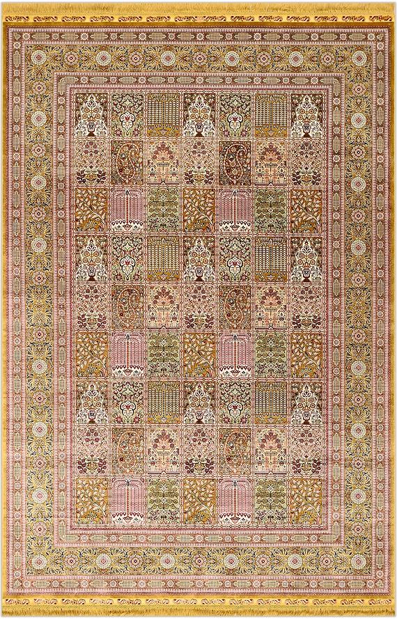 Шелковый Индийский ковер Heshti №3031 282x190cm