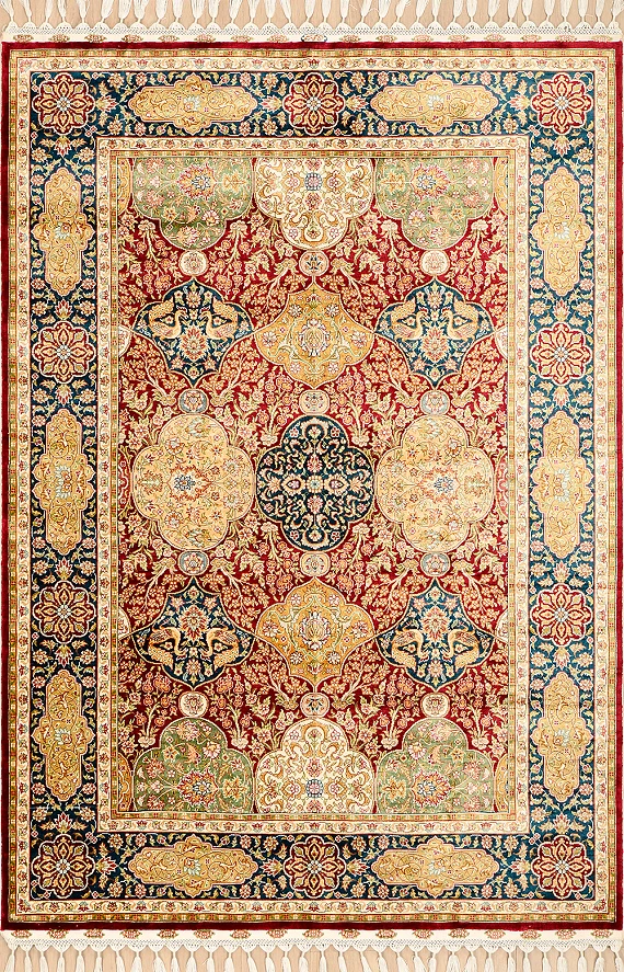 Шелковый Индийский ковер Palace №1432 200x139cm