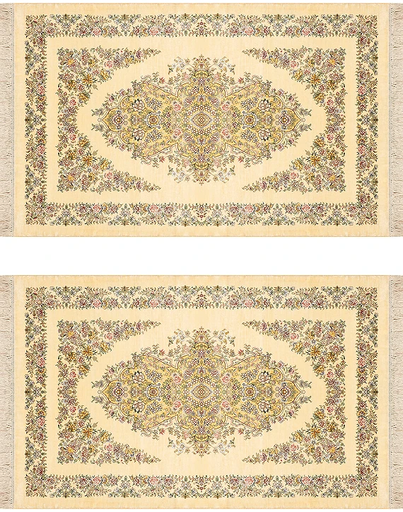 Современный Индийский ковер Flowers №1837 150x94cm из шелка в стиле неоклассика