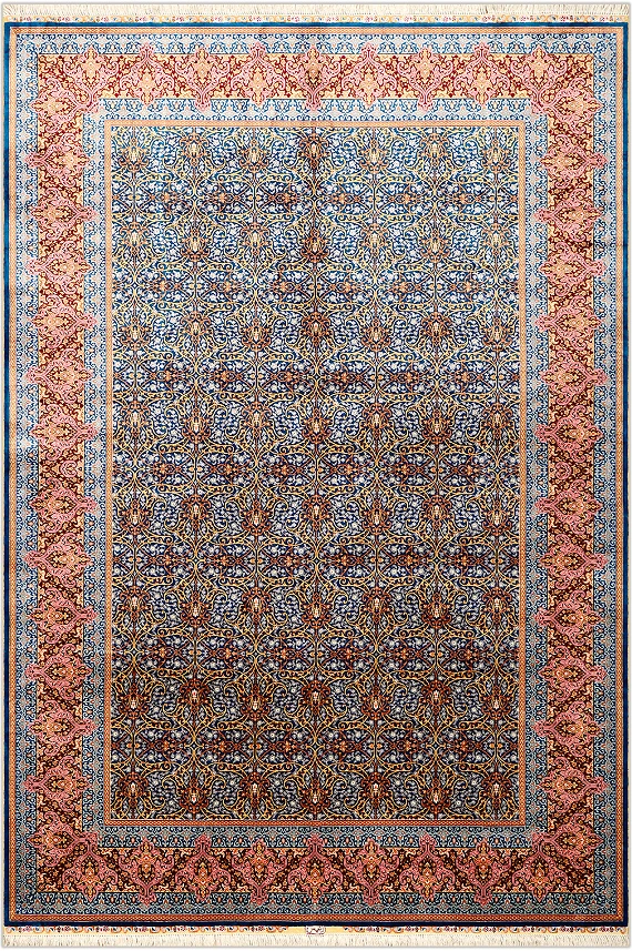 Шелковый Индийский ковер Palace №1701 307x207cm