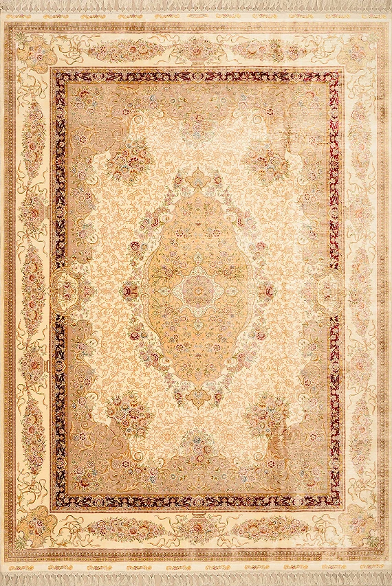 Современный Турецкий ковер Aubusson №2666 304x217cm из шелка в стиле неоклассика