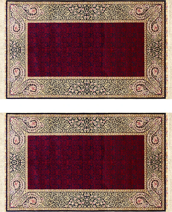 Шелковый Индийский ковер Barocco №1707 154x92cm