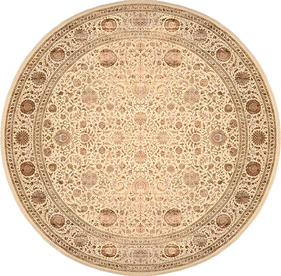 Индийский Tabrizi ковер №2591 414x414cm из шелка и шерсти