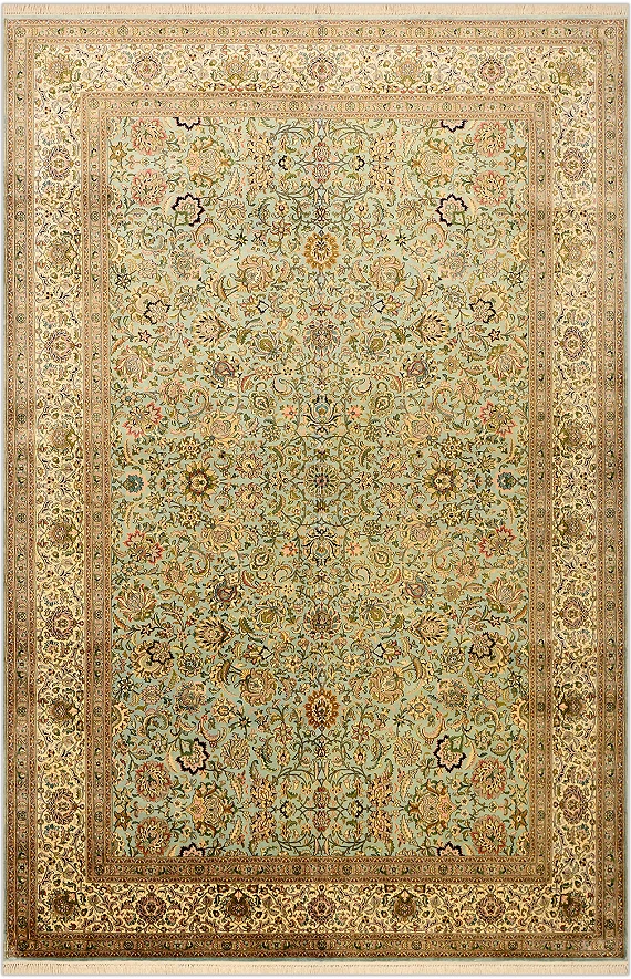 Шелковый Индийский ковер Afshan №1811 279x185cm