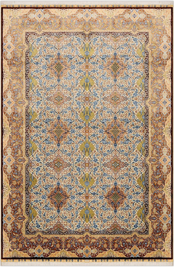 Шелковый Индийский ковер Palace №3030 308x207cm